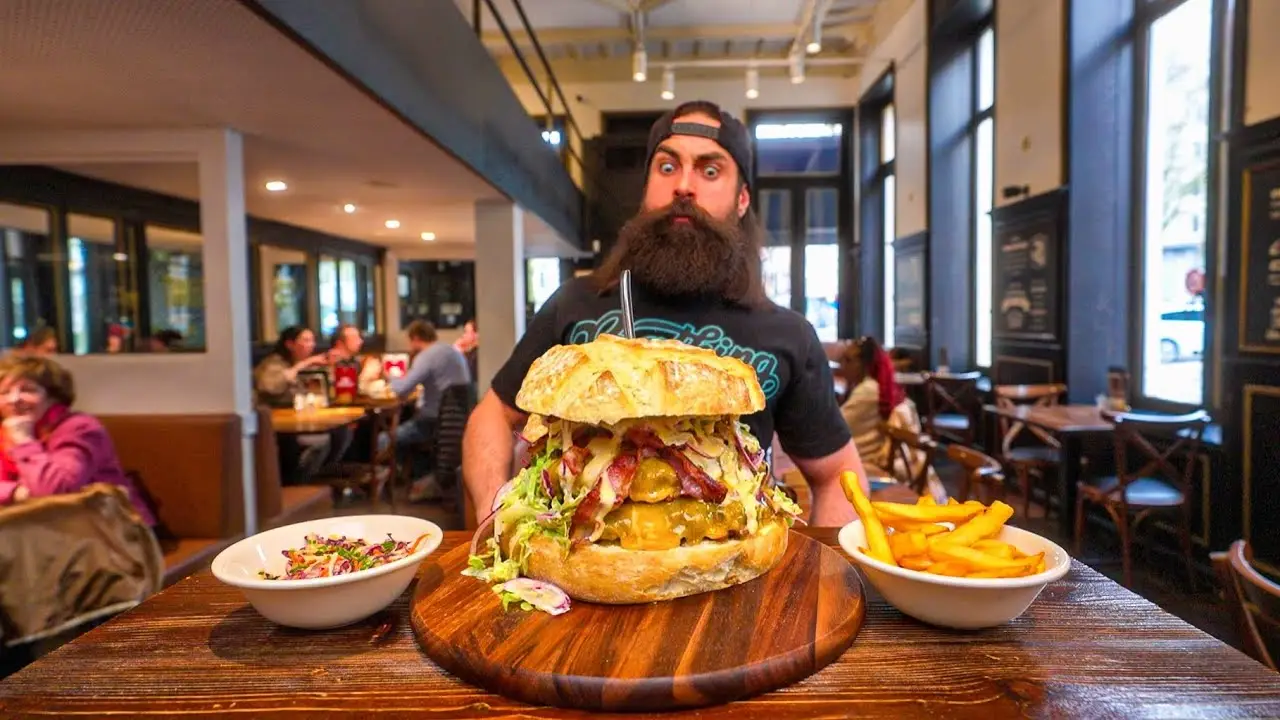 THIS BURGER CHALLENGE IN BELGIUM HAS ONLY BEEN BEATEN ONCE! | BeardMeatsFood